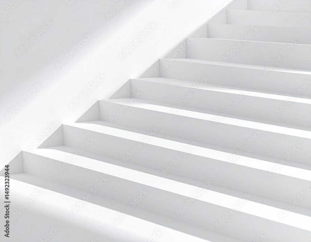 Obraz premium Simple Minimalist Liminal Space White Room Negative Space