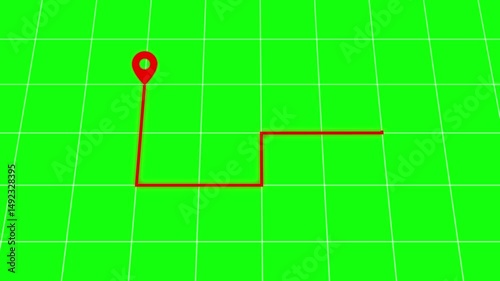 Location Icon Symbol and directional Location Pin Pointer icon animated background.4k