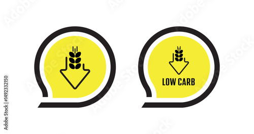 LOW CARB icon on white background	
