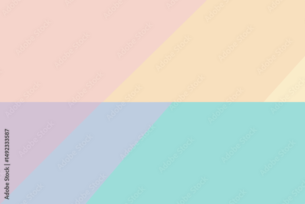 Fototapeta premium Pastel color blocks design on a transparent background
