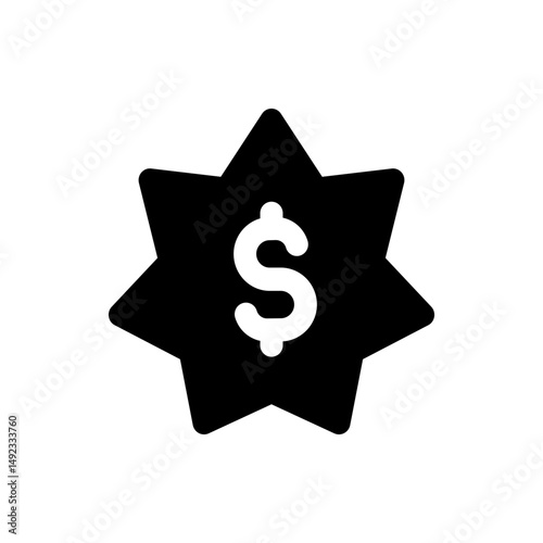Illustration of the australian dollar currency symbol displayed in black and white simple design style format