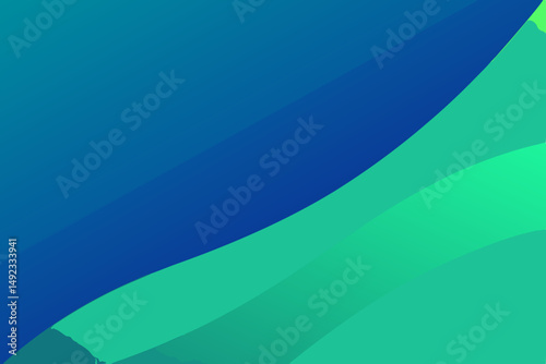 Abstract blue and green gradient background design with transparency