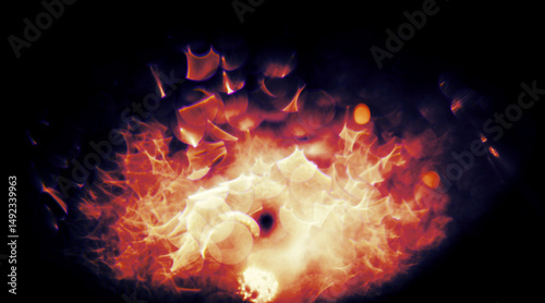 Abstract circular bokeh natural background.