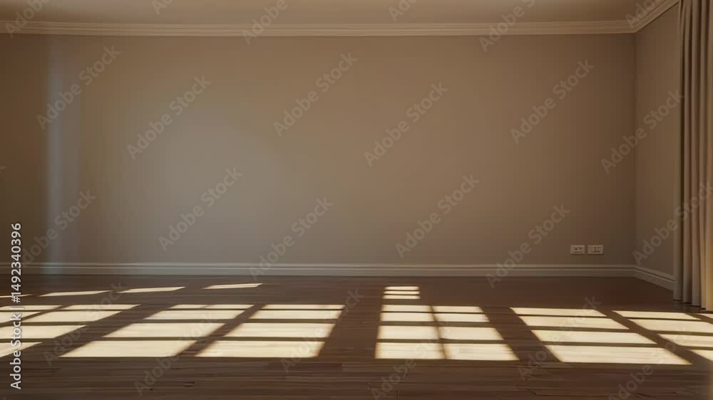 custom made wallpaper toronto digitalBright morning light entering empty minimalist room through large window with long curtains, clean peaceful interior space concept with natural lighting