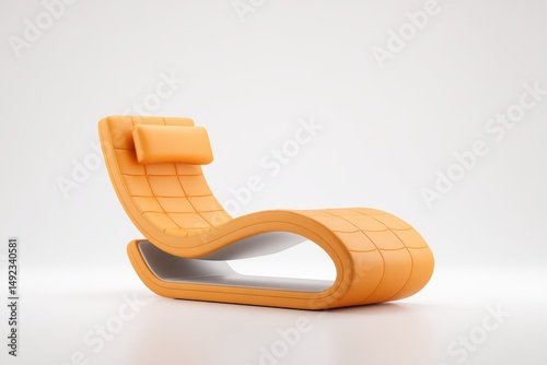 Yellow Sculpted Recliner on White Background is a professional stock visual perfect for advertising, digital content, entertainment, or editorial storytelling with a modern and engaging style.