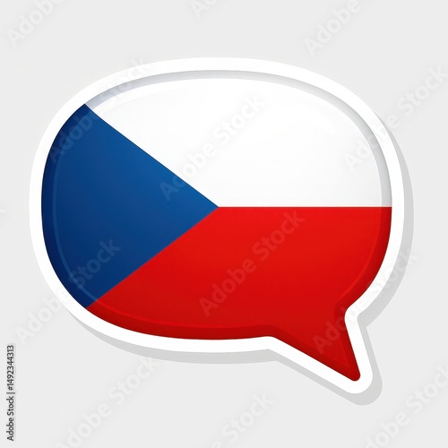 Free Download  Czech Republic Flag Speech Bubble Icon for Language and National Identity - GFXLoad