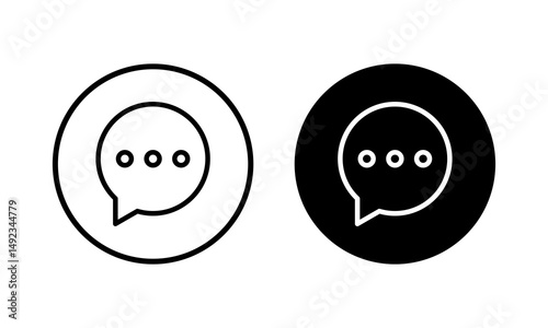 Chat icon vector illustration. speech bubble sign and symbol. comment icon. message