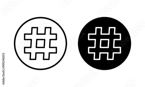Hashtag icon vector illustration. hashtag sign and symbol