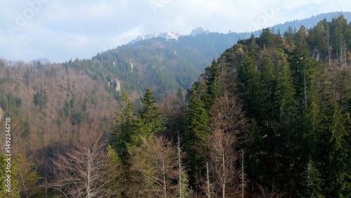 mountain top rocks view from above Zakopane Poland