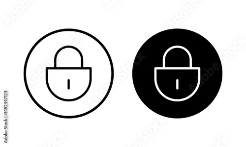Lock icon vector illustration. Padlock sign and symbol. Encryption icon. Security symbol