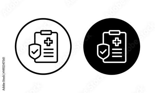 Medical insurance icon vector illustration. health insurance sign and symbol