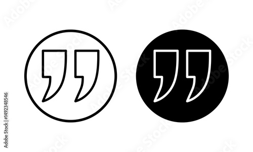 Quote icon vector illustration. Quotation mark sign and symbol