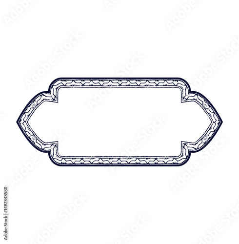Eslimi Tazhib Iranian Art Design Text Box Text Input Area Floral Vector Old Vintage Art