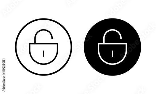 Unlock icon vector illustration. Unlock sign and symbol. unlocked padlock icon