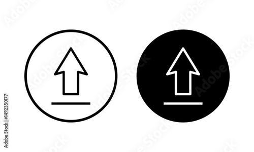 Free Download Upload icon vector illustration. load data sign and symbol - GFXLoad