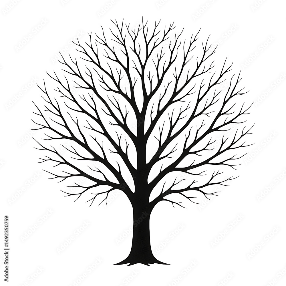 Obraz premium tree silhouette isolated on white