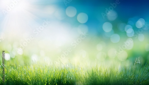artistic natural blurred green blue and white background