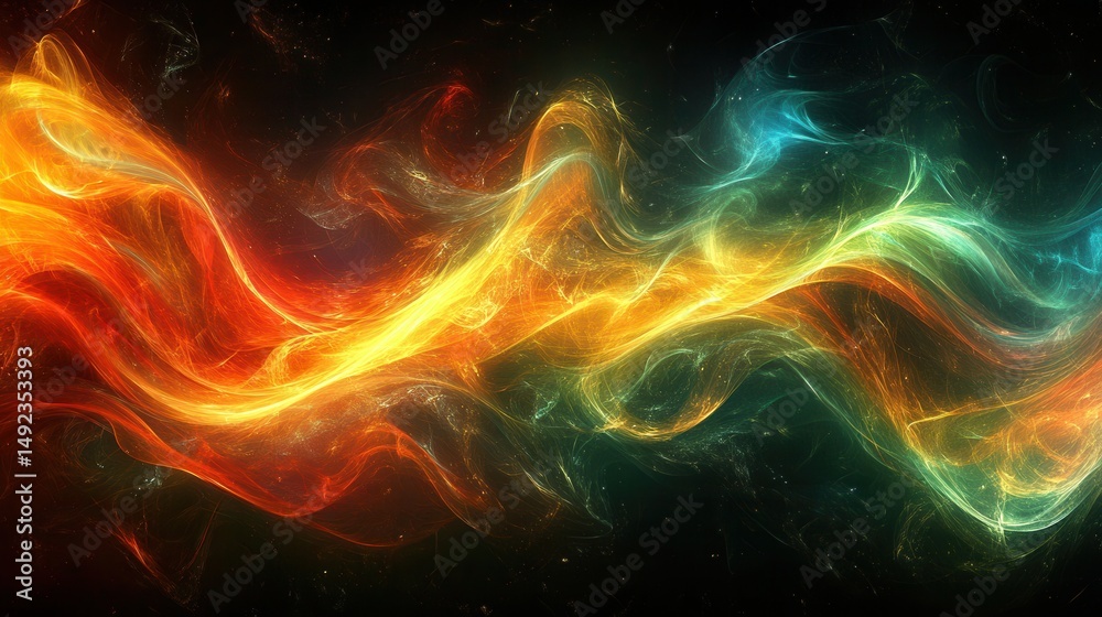 Obraz premium Abstract energy flows