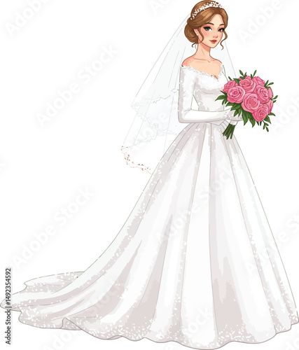 bride with bouquet