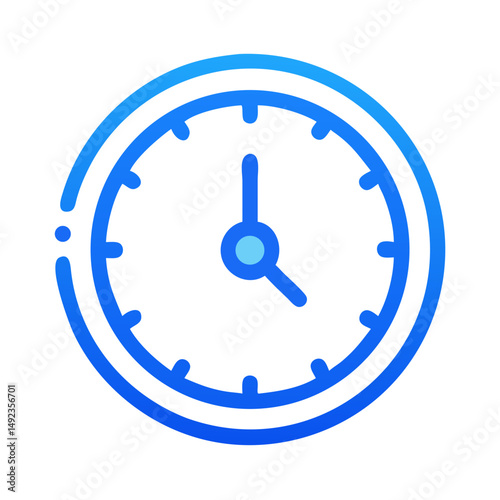 Blue Clock Time Symbol
