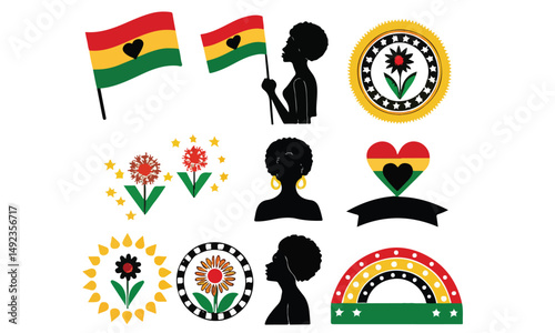 Juneteenth set Icon