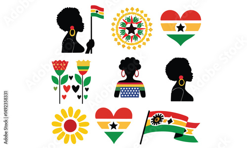 Juneteenth set Icon
