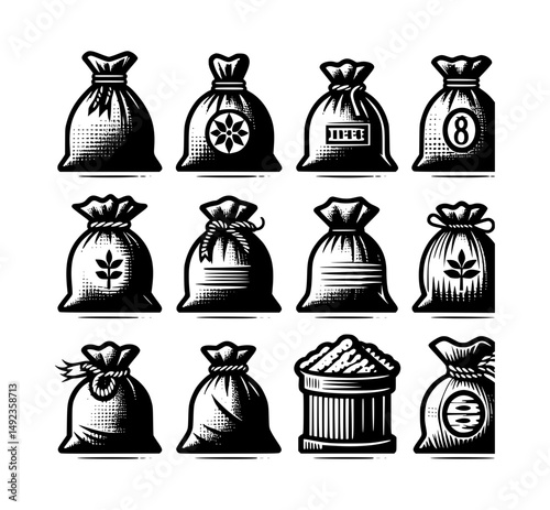 Assorted Tin Can Shapes Silhouette Vector Icons