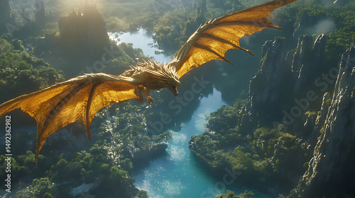 Erupting peaks meet dragons sunrise wings high resolution picture