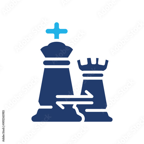 rokade chess strategy colored icon vector design good for web or mobile app