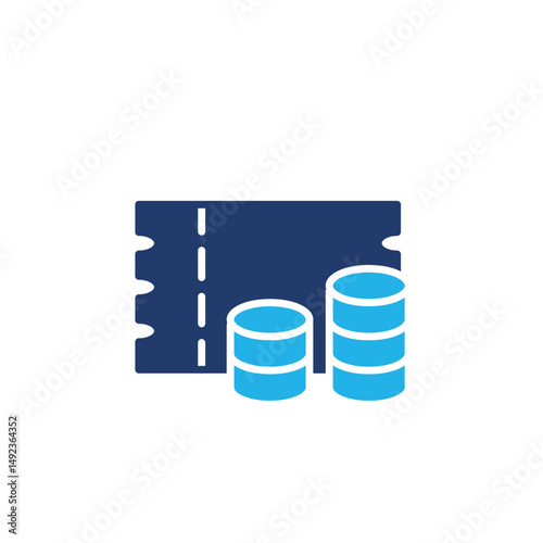ticket price colored icon vector design good for web or mobile app