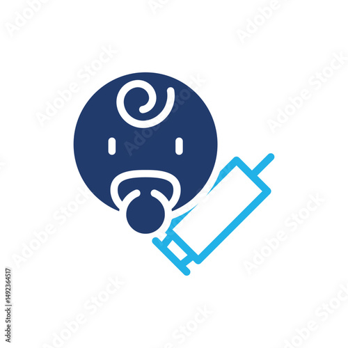 vaccine for children colored icon vector design good for web or mobile app
