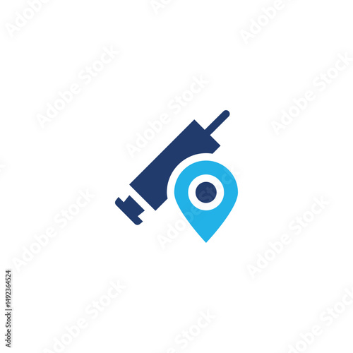 vaccine location point colored icon vector design good for web or mobile app
