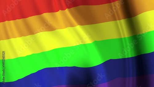 Rainbow Pride Flag Waving
