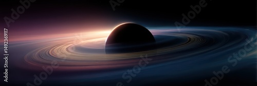 Artistic Black Hole Surrounded by Purple Light is a professional-grade stock image suitable for editorial use, social storytelling, cultural representation, and marketing visuals.