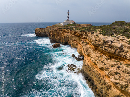 Valokuva Faro de Cala Figuera en la Bahia de Palma de Mallorca, Islas Baleares