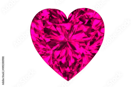 pink heart on white background
