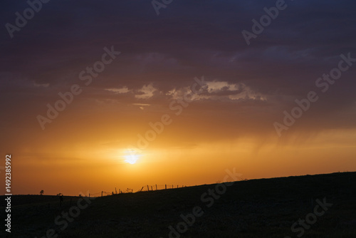 Beautiful sunset scenery with dusk skies