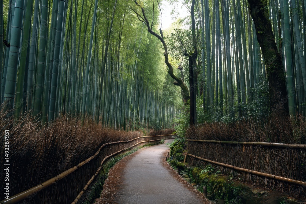 Obraz premium Bamboo Forest Path