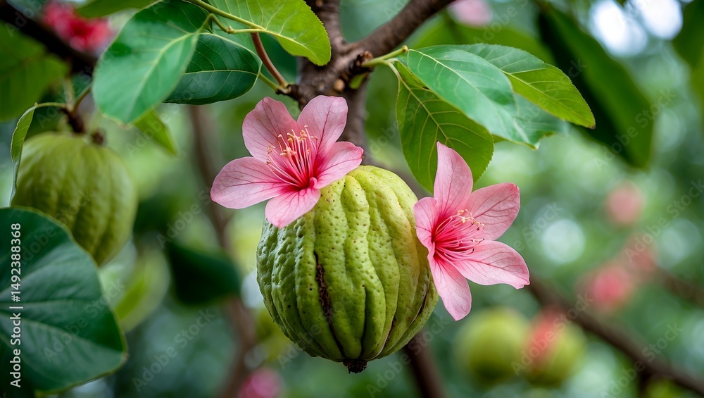 Obraz premium Closeup of guava tree blossoms in batangas