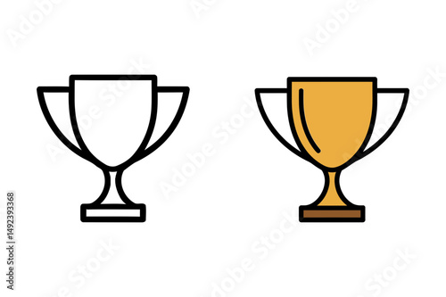 Gold award trophy winner cup achievement success