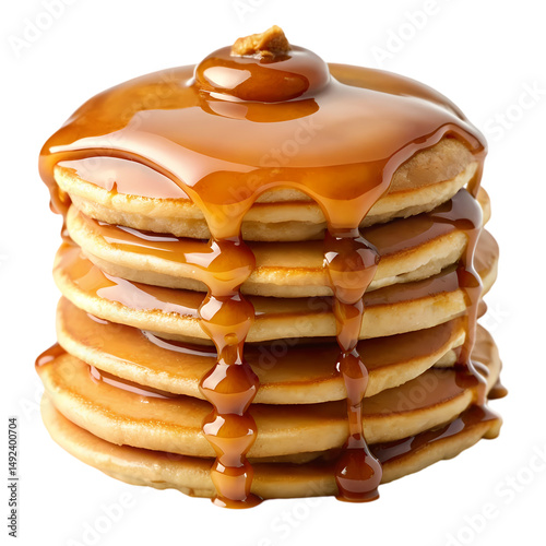 Wallpaper Mural Buttery Caramel Pancakes isolated on transparent baackground Torontodigital.ca