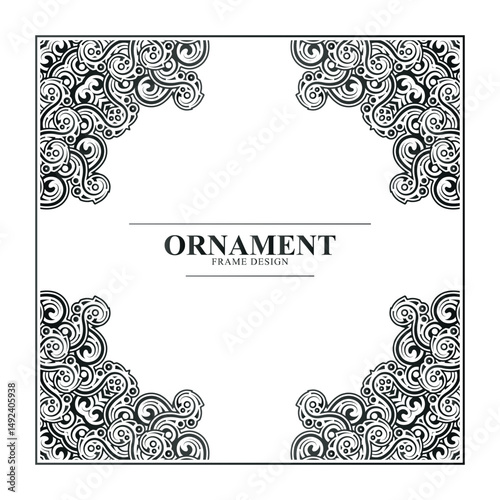 Elegant Ornament Frame Design template
