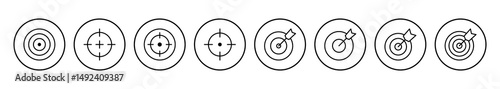 Target icon vector. goal icon vector. target marketing icon vector