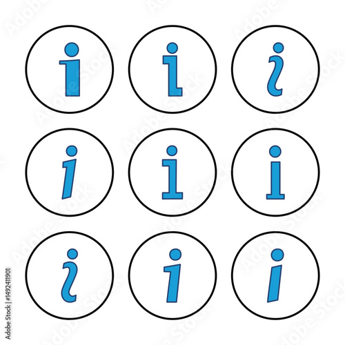 Info sign icon vector. about us icon vector. Faq icon
