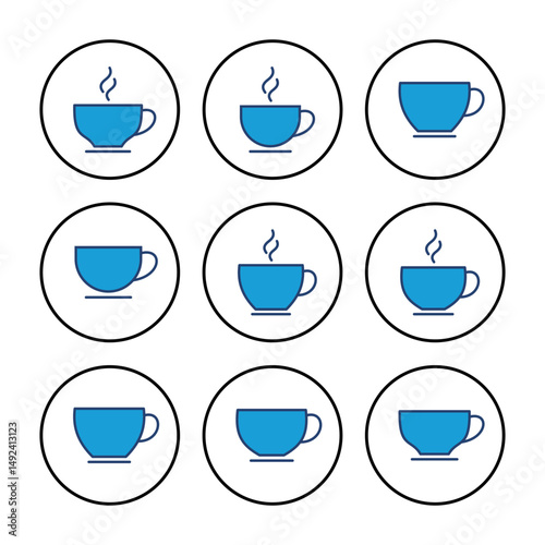 coffee cup icon vector. cup a coffee icon vector.