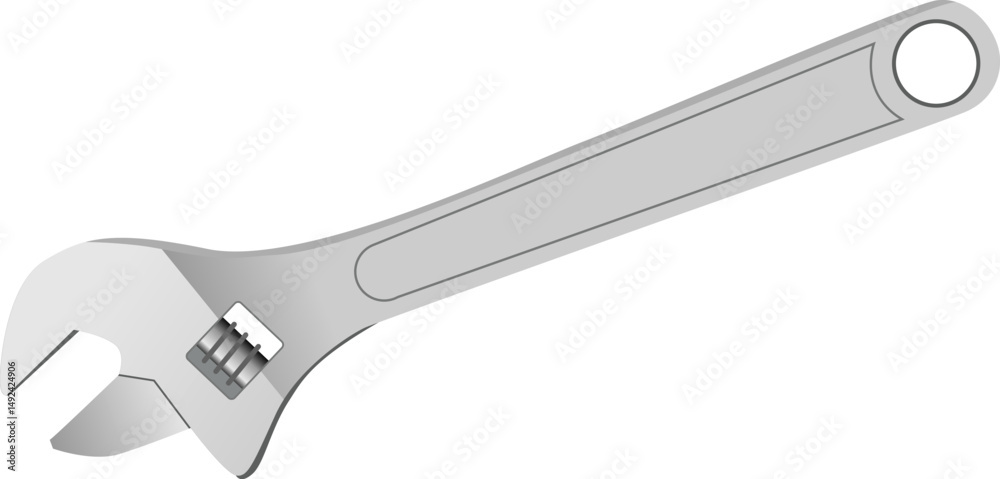 Obraz premium Adjustable wrench isolated on white background