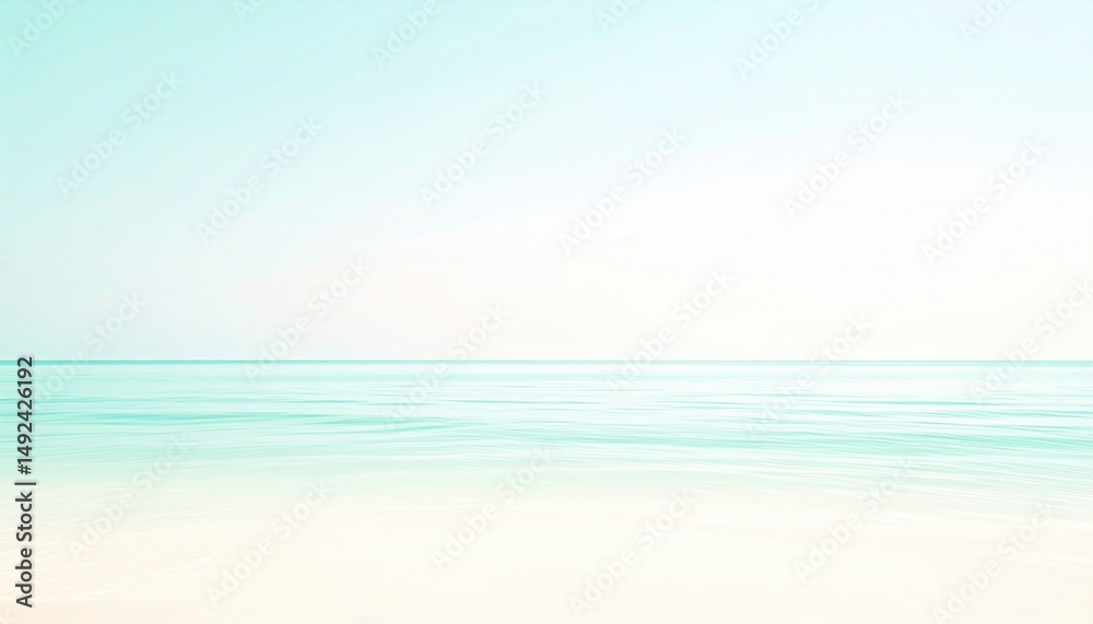 Fototapeta premium Calm waves lapping shoreline tranquil beach nature photography serene environment aerial view peaceful concept