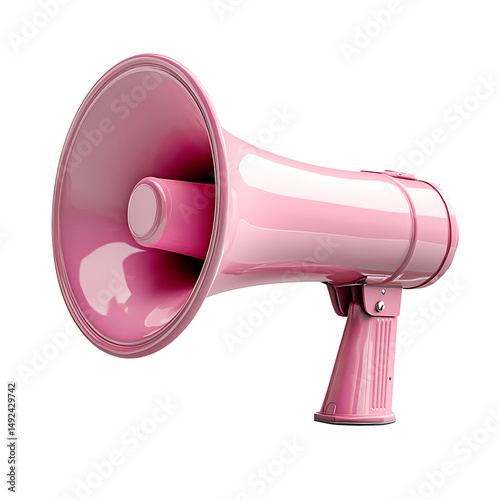 A vibrant pink megaphone designed to attract attention and deliver messages effectively in various environments.