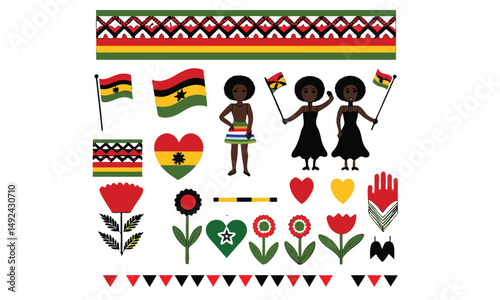 Juneteenth Celebration Illustration Set icon