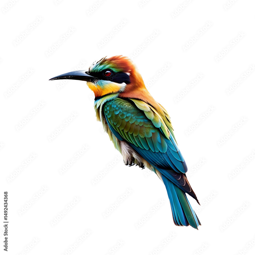 Fototapeta premium Isolated transparent png of bee eater bird
